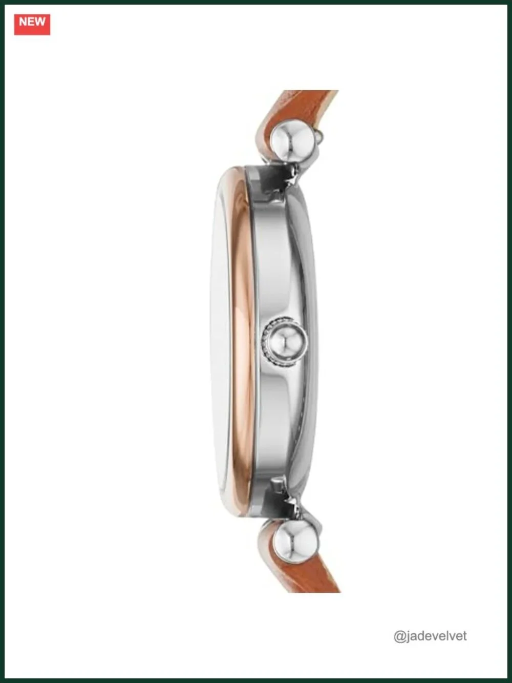 Fossil Carlie Mini Watch Set with Brown Leather Strap and Bracelet